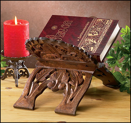 #GC413 Wood Carved Bible/Missal Stand