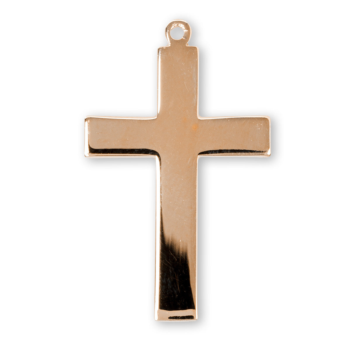 Gold Over Sterling Silver Latin Style Cross | 24" Endless Curb Chain