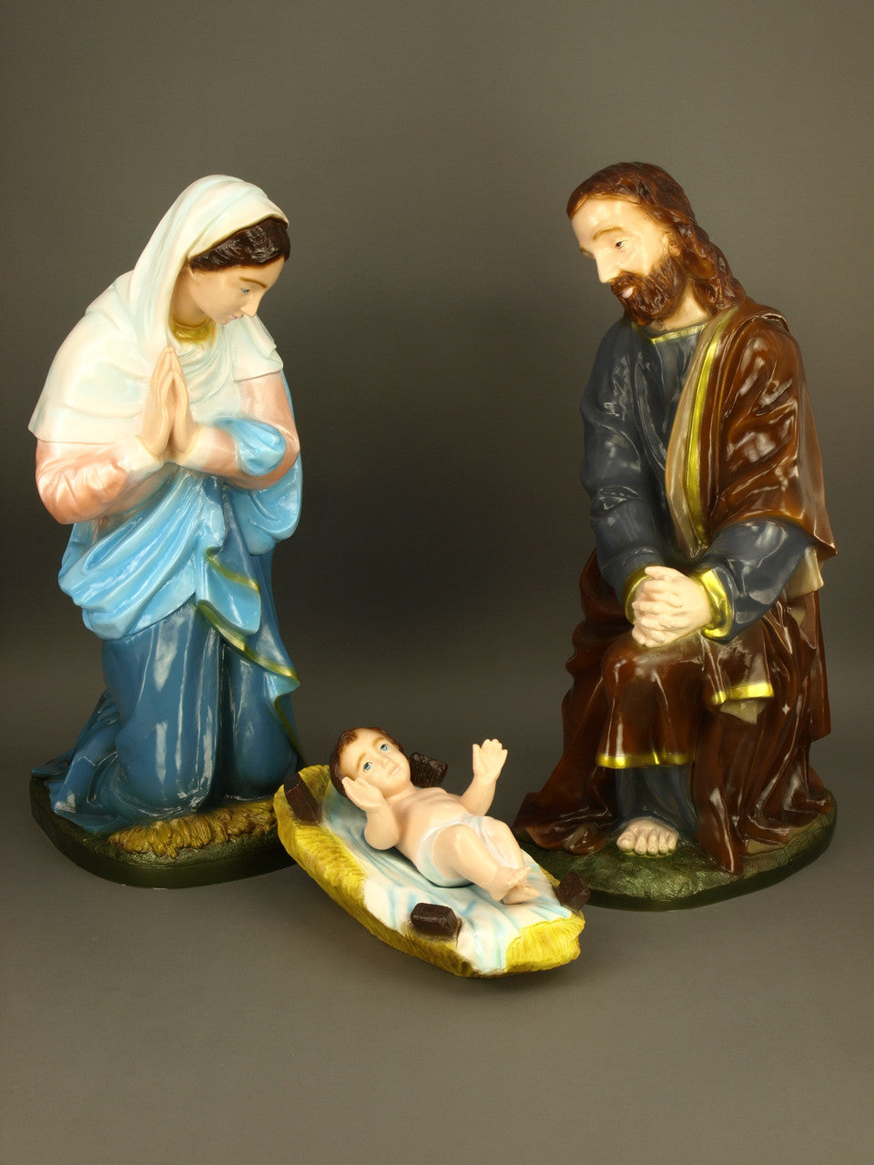 25" Holy Family Nativity Set Indoor/Outdoor | Industrial-Grade Plastic | Multiple Finishes Available