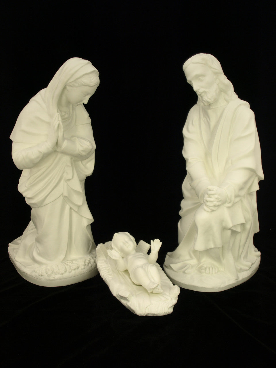 25" Holy Family Nativity Set Indoor/Outdoor | Industrial-Grade Plastic | Multiple Finishes Available