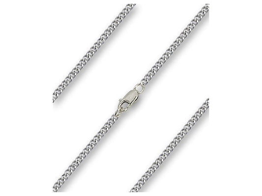 Light Rhodium 20" Heavy Curb Chain| Lobster Claw