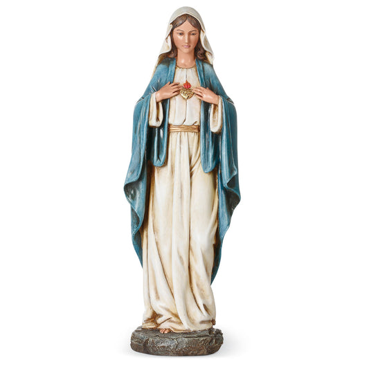 14" Immaculate Heart of Mary Statue | Resin/Stone