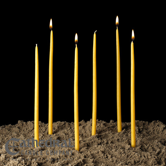 Devotional Tapers 100% Beeswax Unbleached | Multiple Sizes