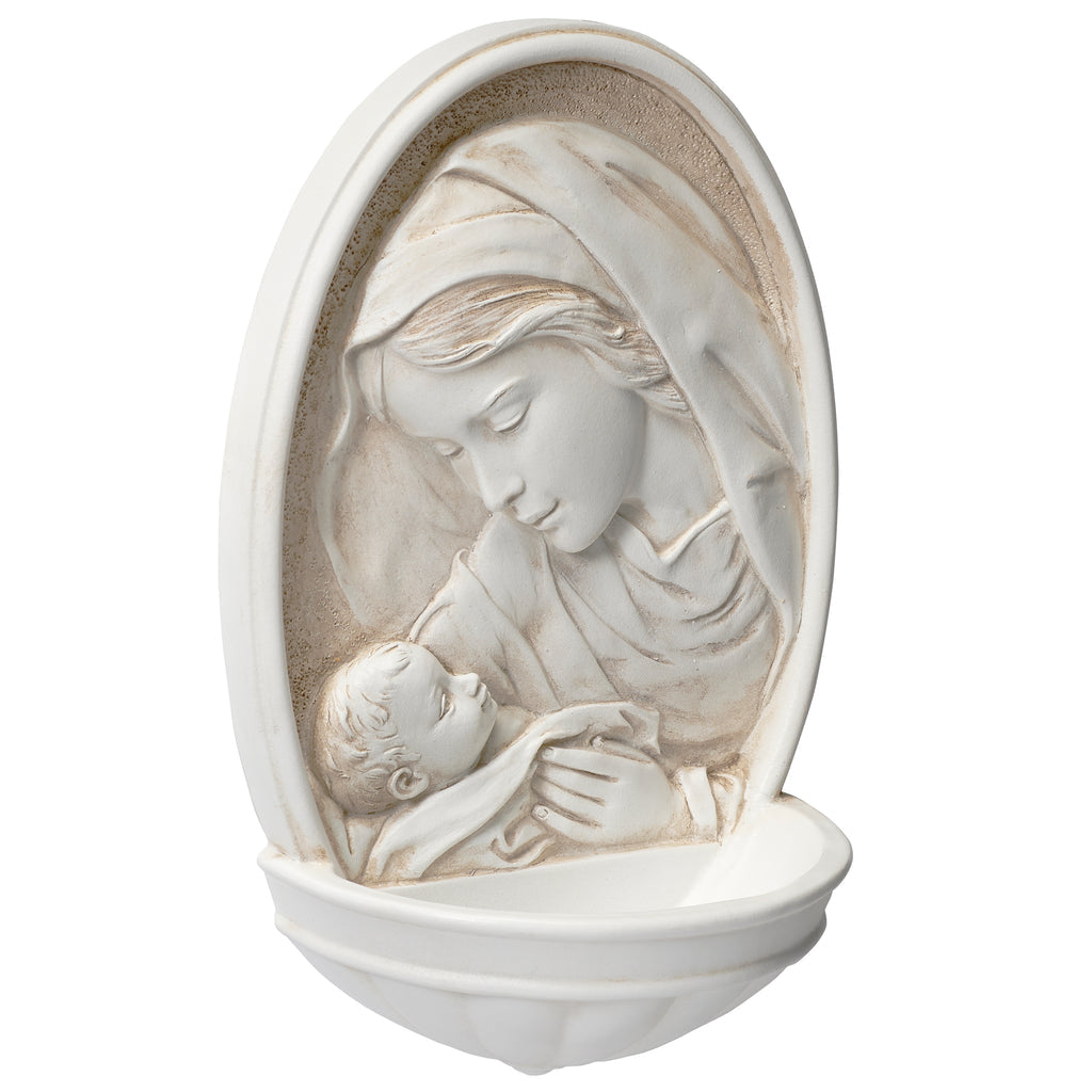 Joseph's Studio Madonna & Child Holy Water Font | Renaissance Collection