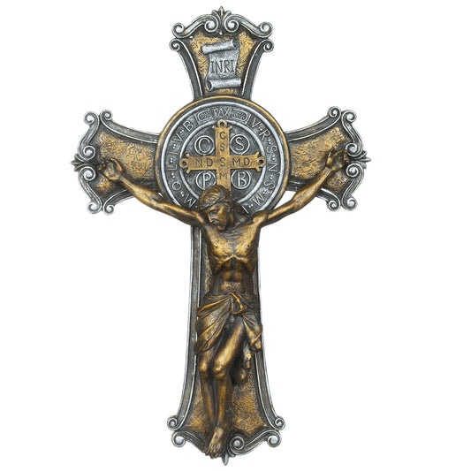 St. Benedict Two-Tone Crucifix | Joseph’s Studio