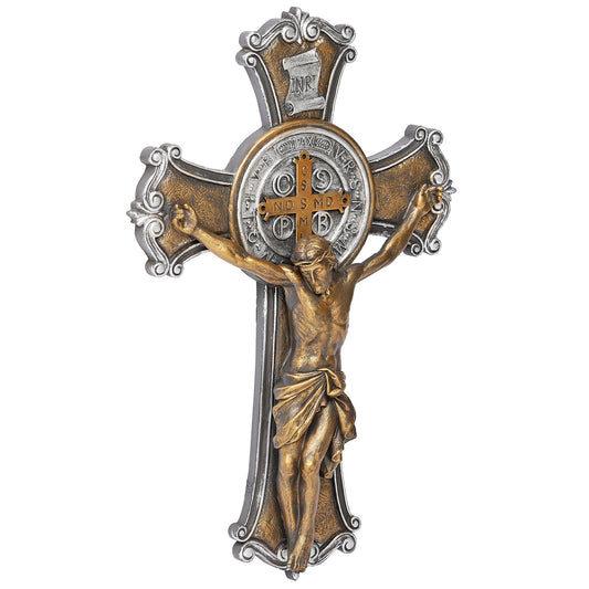 St. Benedict Two-Tone Crucifix | Joseph’s Studio