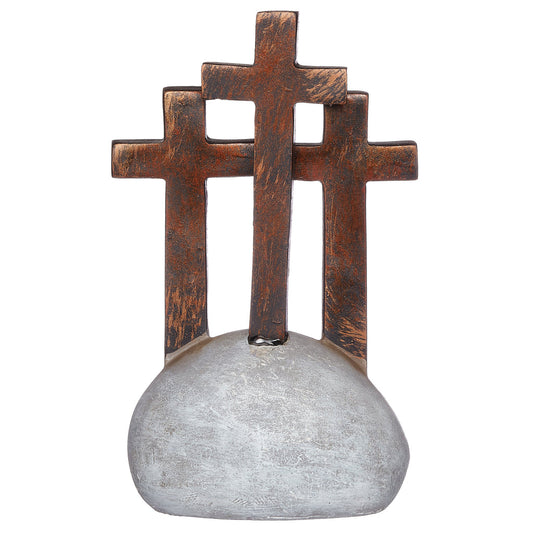 "He Is Risen" Three Crosses Tabletop Decor