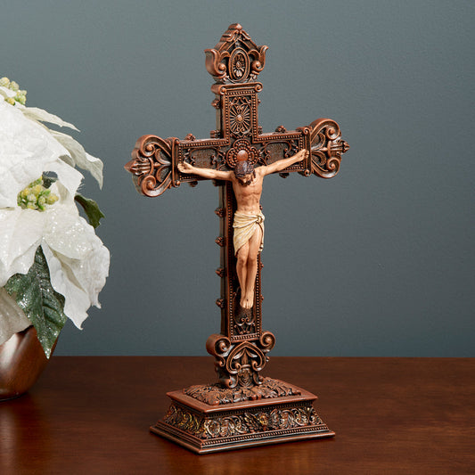 15” Ornate Standing Crucifix | Joseph's Studio
