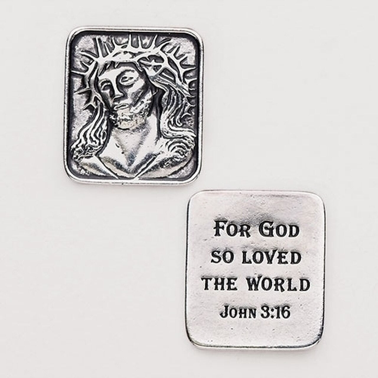 John 3:16 Face of Christ Pocket Token