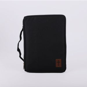 Canvas Cross Patch Bible Cover | All Sizes