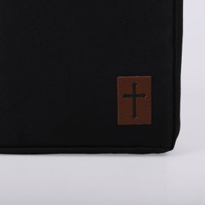 Canvas Cross Patch Bible Cover | All Sizes