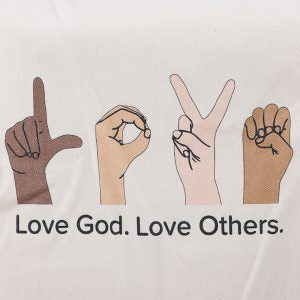 "Love God Love Others" Cotton Tote