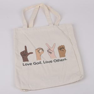 "Love God Love Others" Cotton Tote