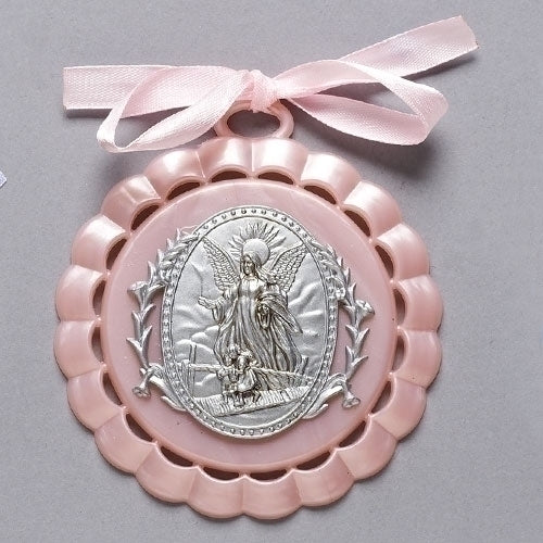 Baby Cradle Medal | Pink, Blue & White