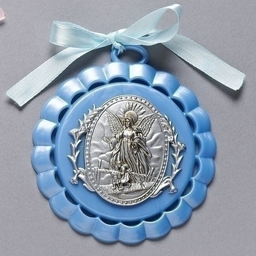 Baby Cradle Medal | Pink, Blue & White