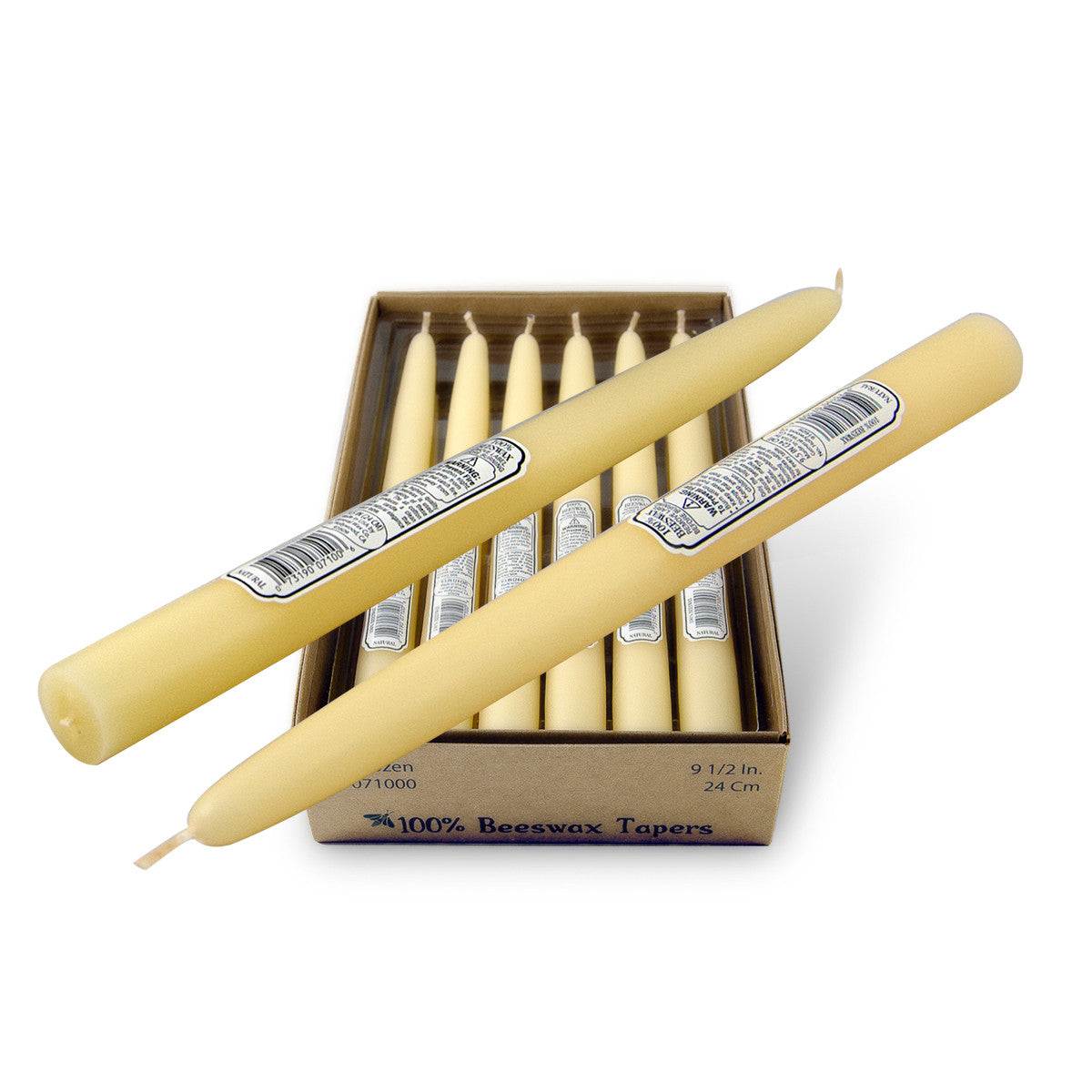 100% Beeswax 10" Tapers | Box of 12