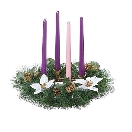 14" Poinsettia Wreath