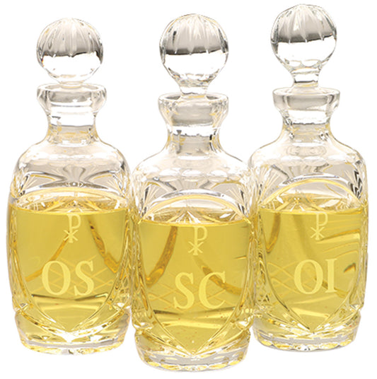 K77 Hand-Cut 8oz. Chrismal Set | 7-1/4"H