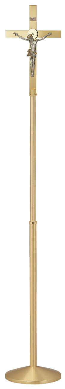 Processional Crucifix | Satin Brass