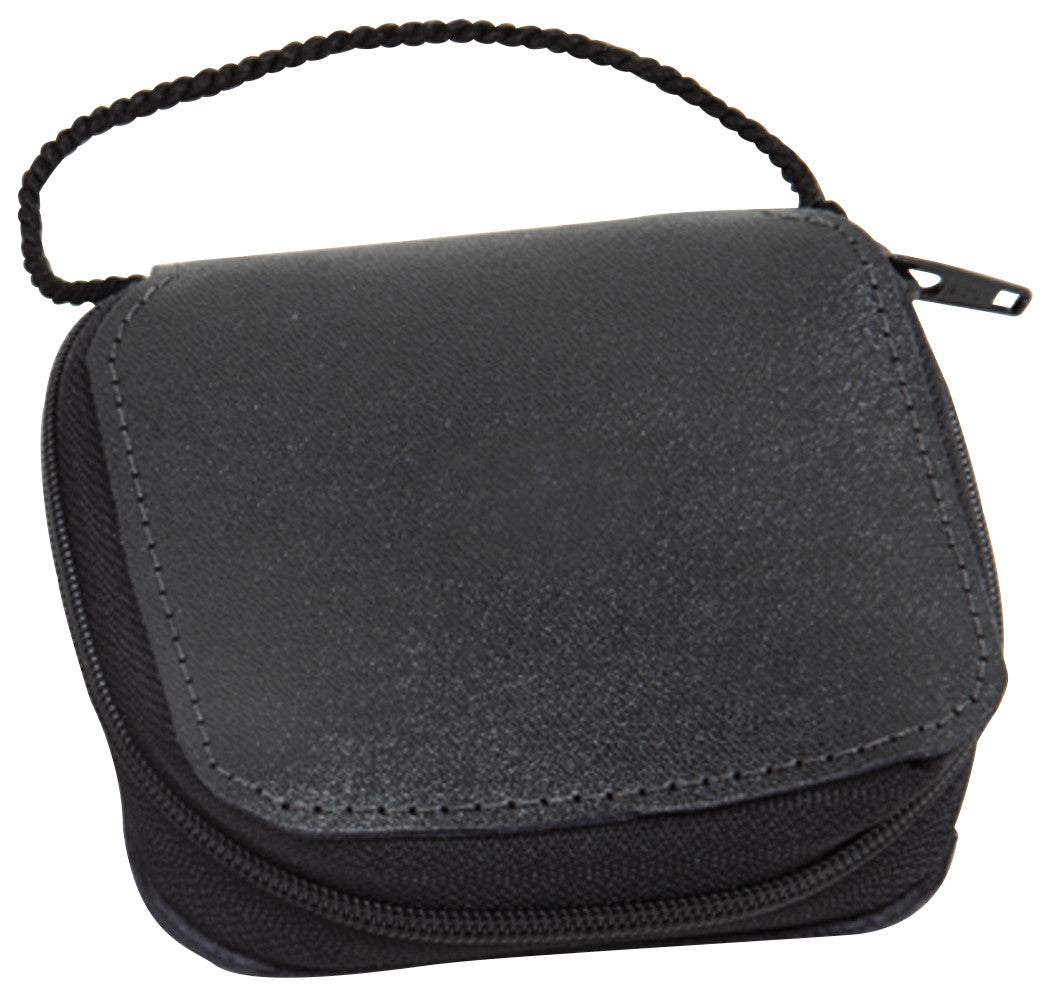 K3148 Genuine Leather Zipper Burse | Holds 4 1/4" x 4 1/2" Pyx