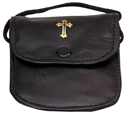 K3110 Genuine Leather Cross Snap Burse | Holds 2" x 5/8" Pyx