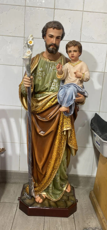 47" Saint Joseph Statue | Multiple Finishes Available | Made in Colombia