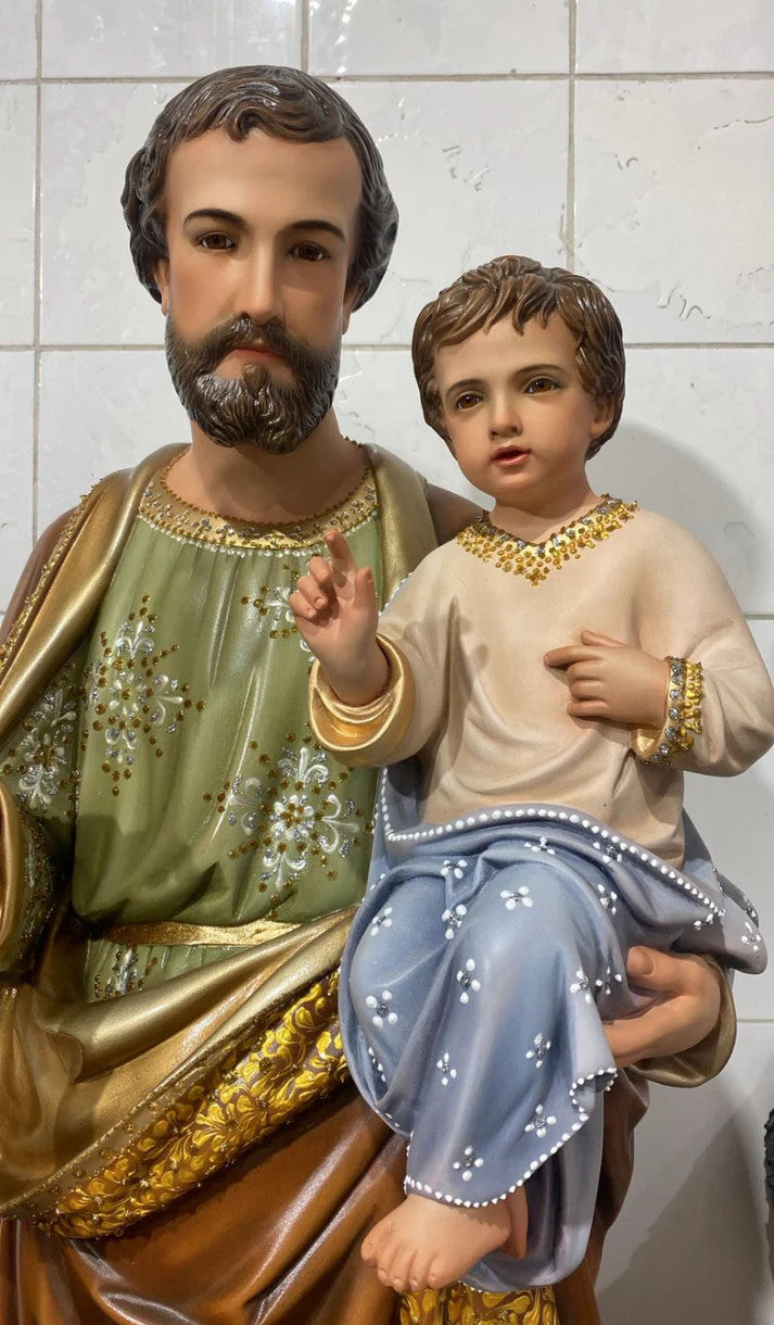 47" Saint Joseph Statue | Multiple Finishes Available | Made in Colombia