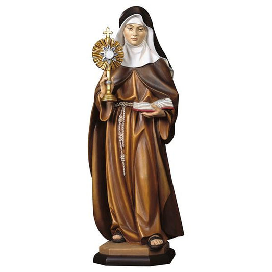 St. Clare of Assisi with Monstrance Statue | Hand Carved in Italy | Multiple Sizes