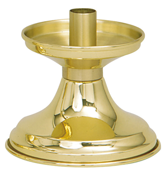 K147 Altar Candlestick | 4"H | Solid Two-Tone Brass