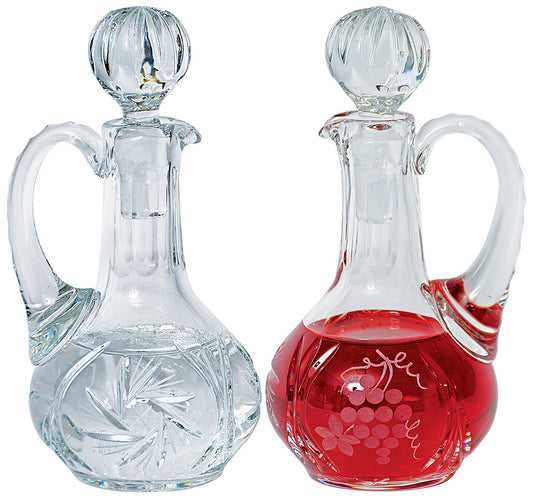 K952 Crystal Cruet Set |  6-3/8", 6oz.