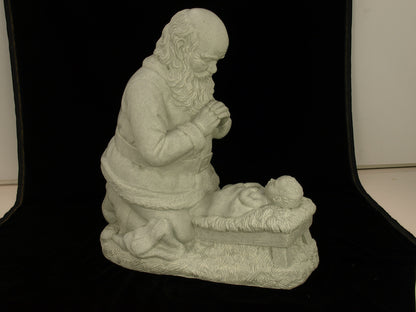 Kneeling Santa Indoor/Outdoor Statue
