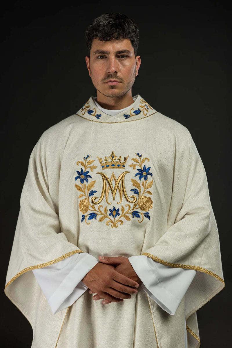"Ave Maria" Marian Chasuble | Linen