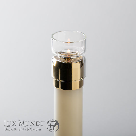 Glass Draft Protectors for Refillable Oil Altar Candles | All Sizes