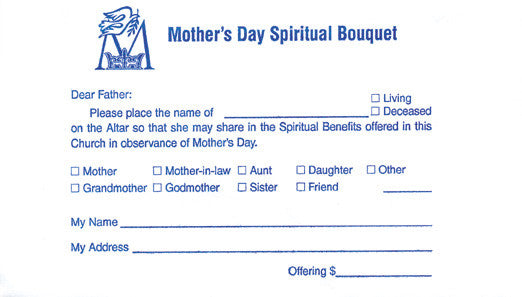 Mother's Day Spiritual Bouquet Offering Envelope | Pack of 100