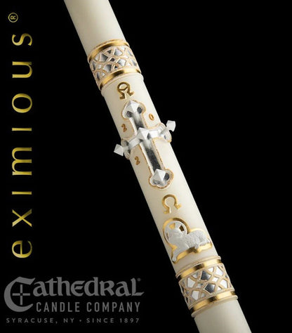 Merciful Lamb™ eximious® Paschal Candle | 51% Beeswax | All Sizes