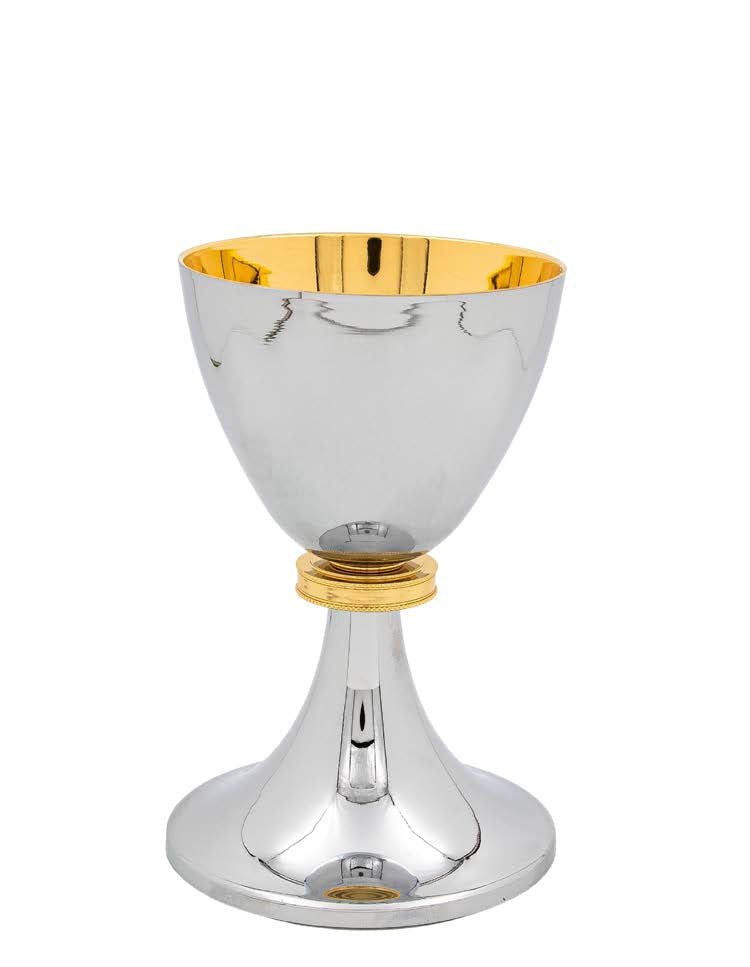 Inox Modern Node Chalice | 24K & Silver-Plated Finish | Handmade in Italy