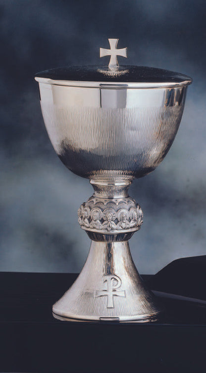 #1018-1 Straw Hammered Sterling Silver Ciborium