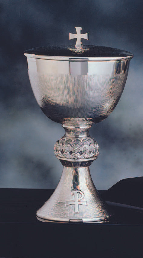 #1018-1 Straw Hammered Sterling Silver Ciborium