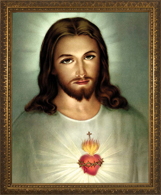 Traditional Sacred Heart of Jesus Framed Art