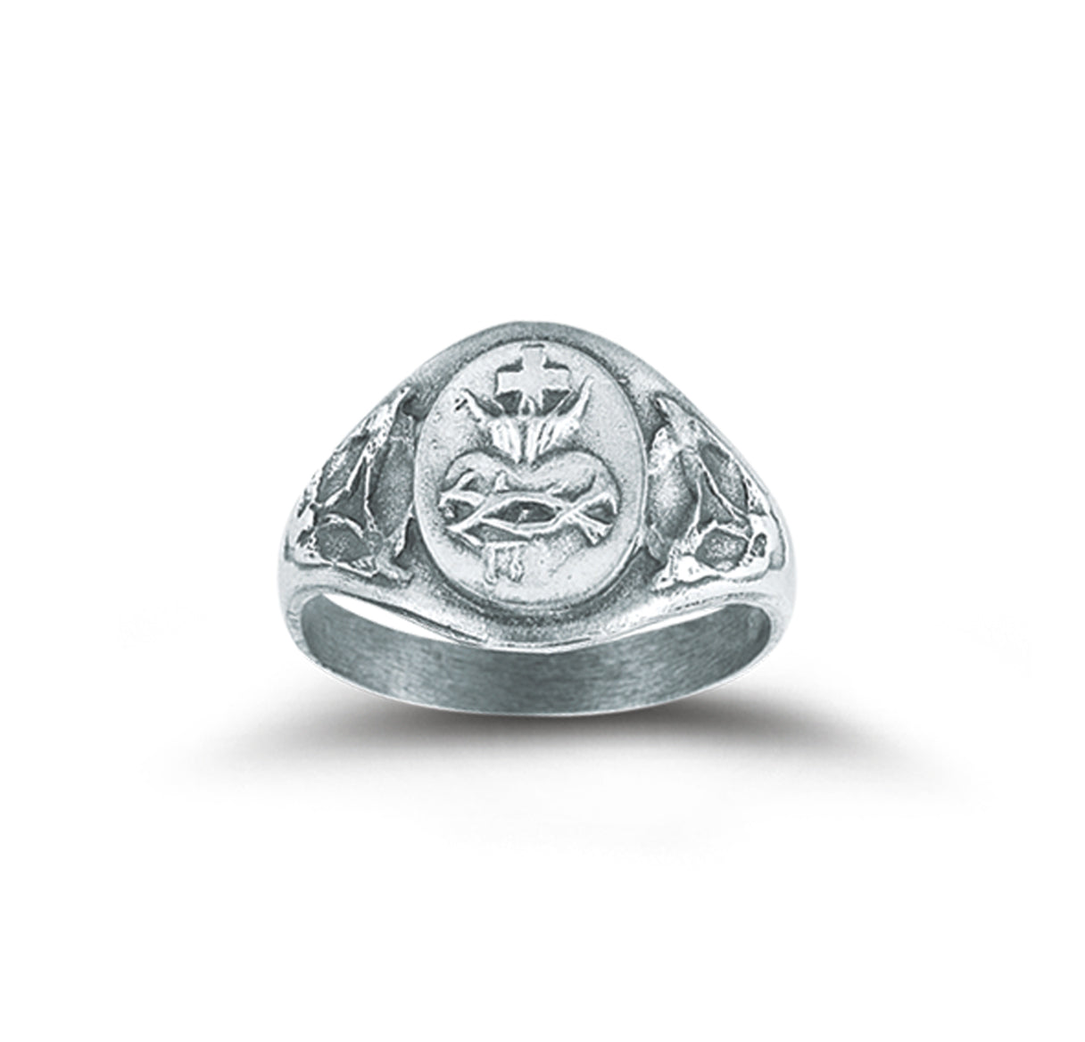 Sterling Silver Sacred Heart of Jesus Ring