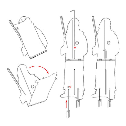 The Real Life Outdoor Nativity Set | 4 Pieces | Slim Metal | Easy Setup & Storage