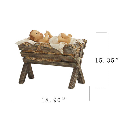 The Real Life Outdoor Nativity Set | 4 Pieces | Slim Metal | Easy Setup & Storage