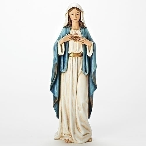 17" Immaculate Heart of Mary Statue | Resin/Stone