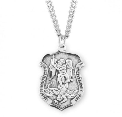 Sterling Silver Large St Michael Shield