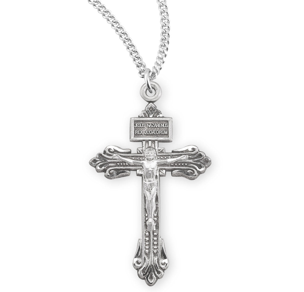 Sterling Silver Pardon Crucifix | 24" Chain