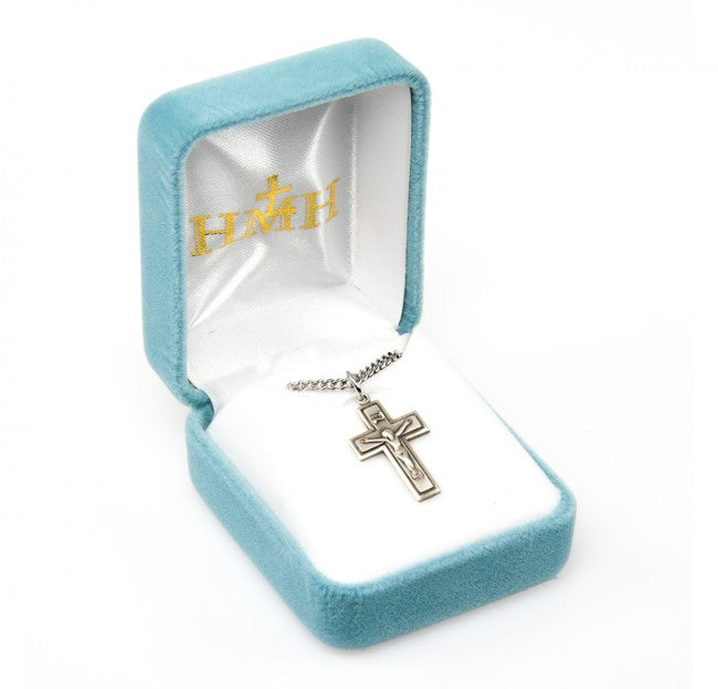 Sterling Silver Small Wide Crucifix