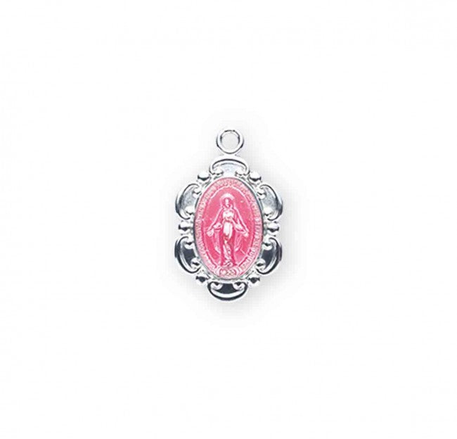 Sterling Silver Small Baroque Pink Miraculous