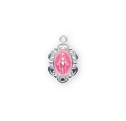 Sterling Silver Small Baroque Pink Miraculous