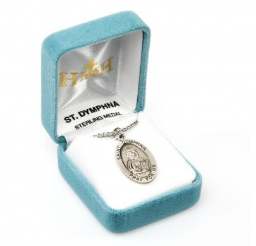 Sterling Silver Oval Saint Dymphna
