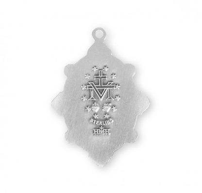 Sterling Silver Miraculous with Light Sapphire Stones